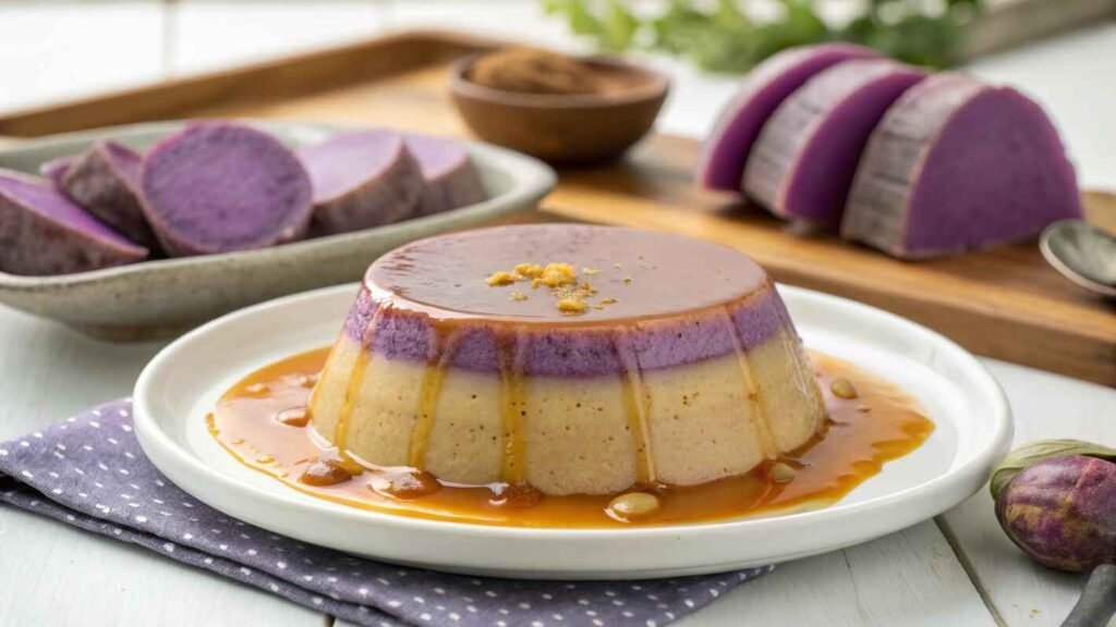 A Beautifully Layered Ube Flan, Layer.