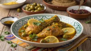 A Traditional Moroccan Dish Of Temperature Turkey Drumsticks