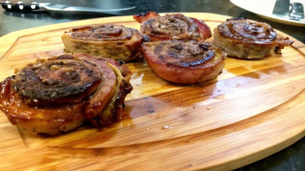 Beef Heart Wrapped In Bacon And Grilled Or Seared.