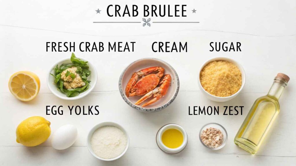 Crab Brûlée Ingredients
