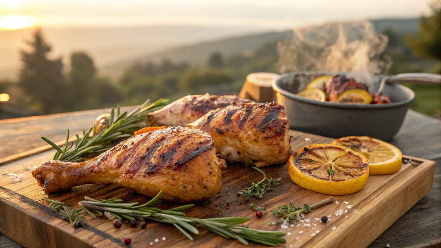 Grilled Chicken Brine Recipe With Charred Lemon And Herbs