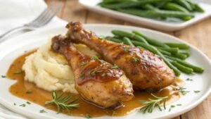 A Close Up View Of Two Perfectly Roasted Chicken D (2)