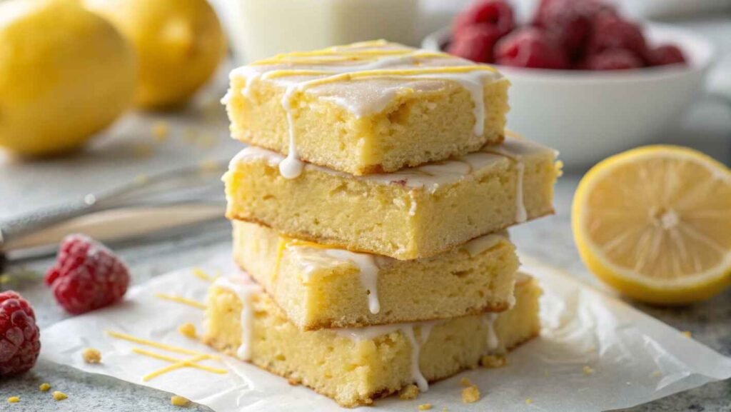 Stack Of Lemon Brownies