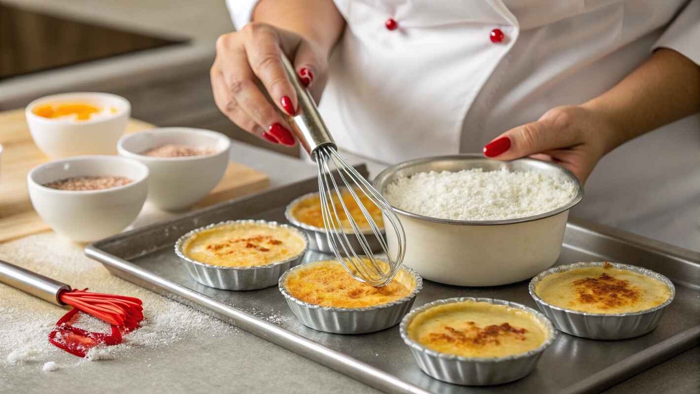 The Process Of Making Crab Brûlée.