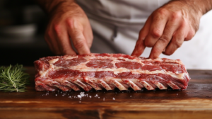 Raw Boiling Beef Ribs Tender: The Ultimate Guide to Perfect Ribs beef ribs showing collagen fibers and marbling, with cooking tools and herbs nearby.