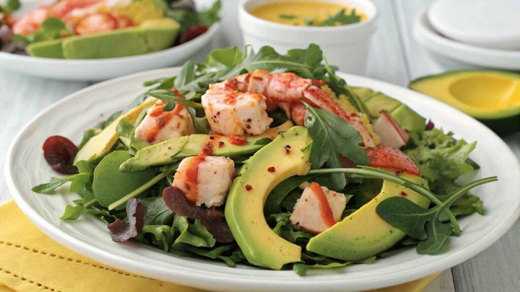 A Refreshing Salad Featuring Lobster Claws Meat