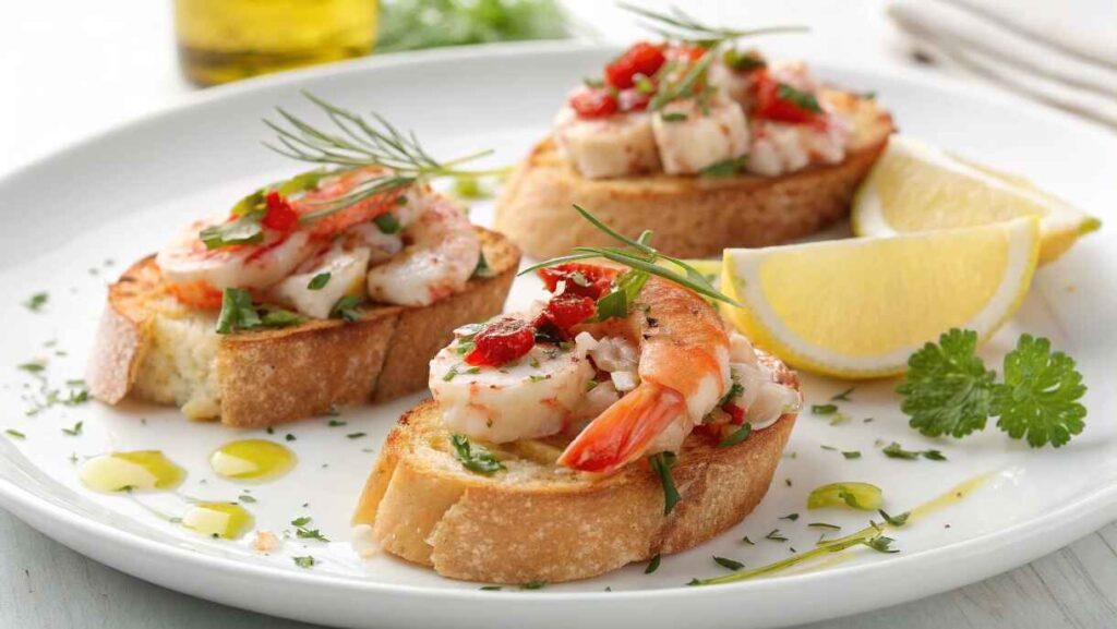 Appetizer Langostino Lobster Crostini