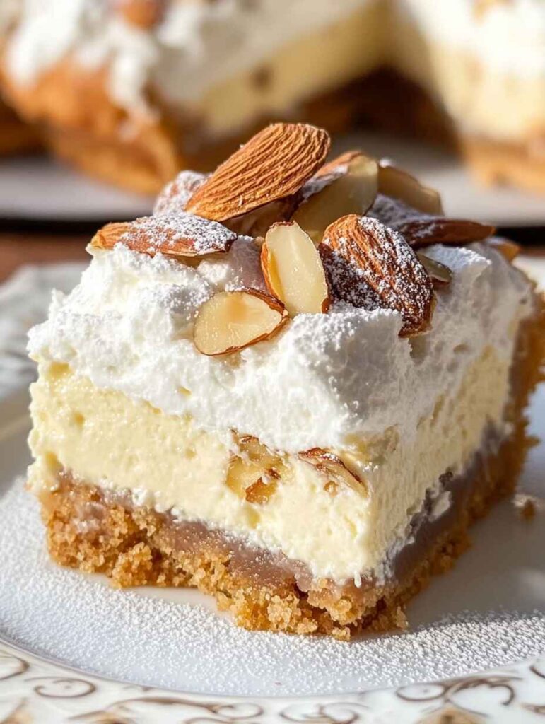 An Almond Croissant Cheesecake Bar
