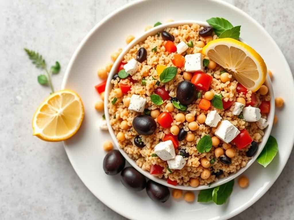 Mediterranean Diet Meal Plan. mediterranean-quinoa-salad-bow